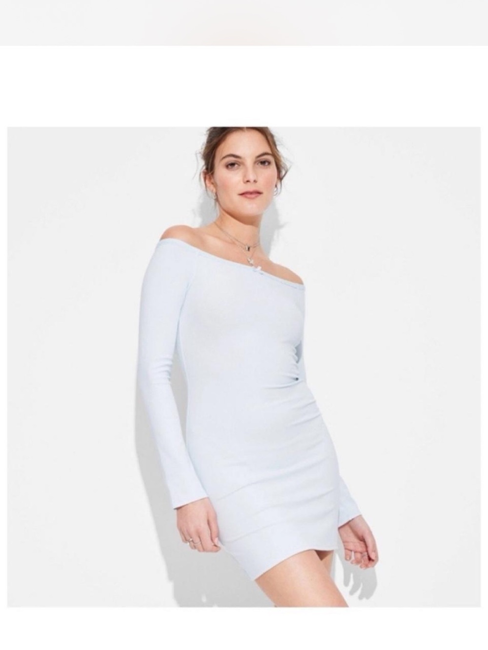 Wild Fable Large Off-Shoulder Long Sleeve Bodycon Mini Dress - NWT